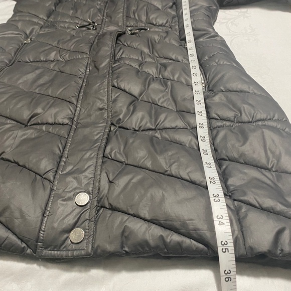 Marc New York Gray Women's Light Parka Jacket Long Size Medium - Picture 11 of 16